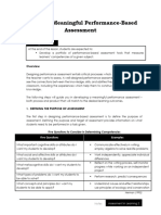 Designing Meaningful Performance Based Assessment - Notes