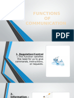 Functions OF Communication