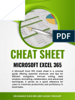 Microsoft Excel Cheat Sheets