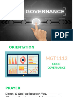 Orientation - Good Governance