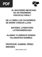 El Machismo Mexicano Es Un Fenómeno Psicocultural