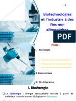 Biotechnologies Et L'industrie À Des Fins Non Alimentaires