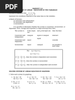 Handout 3.2 Kinds System of Linear Equation