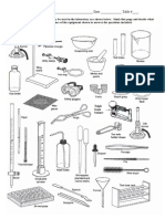 Lab Equipment Worksheet