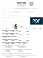 2nd Periodical Test in MAPEH