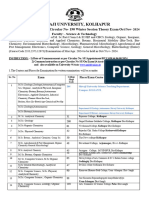 Revised Draft programme of M-Sc part-I Oct-2024