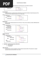 Python Control Stuctures