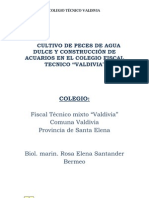 Cultivo de Peces de Agua Dulce y Construcción de Acuarios en El Colegio Fiscal Tecnico