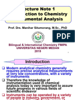 Lecture 1 Introduction to Instrumental Analysis 2015