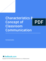 Characteristics & Concept of Classroom Communication