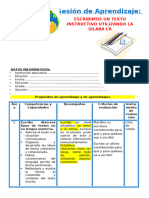 2° Sesión Día 5 Com Escribimos Un Texto Instructivo Utilizando La Sílaba CR