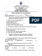 First Quarter Test English 3