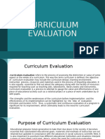 Curriculum Evaluation