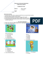 Soal Bahasa Inggris PTS Kurikulum Merdeka