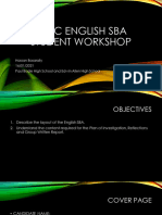 CSEC English SBA Student Workshop Copy-1