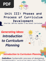 III Phases and Process of Curriculum Development