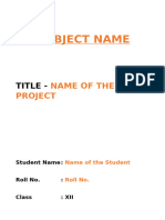 Project Template Phy, Chem,Bio