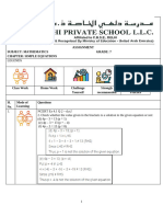 Gr-7 Learning Resources - Simple Equations Answer Key