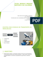 Actividad Modos y Medios de Transporte en Colombia Nicolas