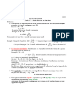 Analyse Cours N°1 Fonctions. Généralités