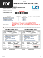 Registro de Matriculación Materia Adicional: Legalizado