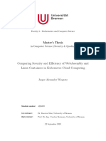 Master'S Thesis: Comparing Security and Efficiency of Webassembly and Linux Containers in Kubernetes Cloud Computing