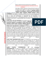 Asamblea de Acta Constitutiva La Tierra Fértil S. de R.L. de C.V.