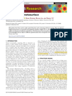 Neuromorphi Metasurface