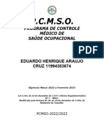 PCMSO - EDUARDO HENRIQUE ARAUJO CRUZ 11994383674 01.03.2022