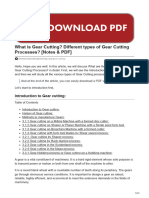 What Is Gear Cutting Different Types of Gear Cutting Processes Notes PDF