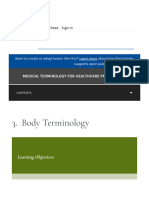 Body Terminology - Medical Terminology For Healthcare Professions