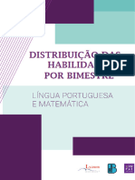 Distribuição das habilidades por bimestre 1 ao 5 ano de LP e MT 2023 