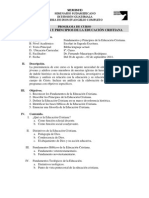 Fundamentos y Principios de La Educación Cristiana