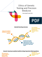 Genetic Testing and Precision Medicine From Ethical Point of View