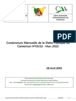 Conjoncture Mensuelle - Dette-Publique - Cameroun-N-03-Mars 2022 - CAA - 280422