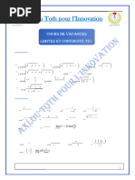 Axlou Toth Pour L'innovation: Cours de Vacances LIMITES ET Continuité TS1 TS1