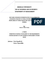 Non Farm Livelihood Diversification As An Alternative Livelihood Strategy of Rural Households in Drought Prone Areas of Tigray Region