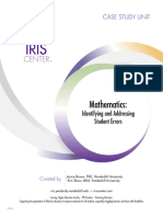 Identifying and Assessing Student Errors