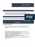 BP-06 Programa de Auditoría para Evaluar Los Encargos Iniciales de Auditoría - Saldos de Apertura