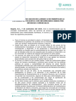 11-07-24 El Invima y Adres Hacen Un Llamado A No Manipular La Esperanza de Pacientes Con Enfermedades Raras Por Intereses Comerciales