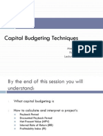 Capital Budgeting Techniques