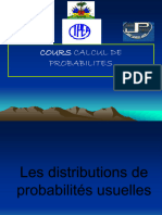 Distributions de probabilité