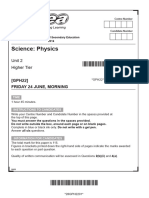 GCSE PHYS Past Papers Mark Schemes Standard MayJune Series 2016 19286