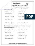 Equation of Parallel or Perpendicular Lines