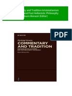 Commentary and Tradition Aristotelianism Platonism and Post Hellenistic Philosophy Mauro Bonazzi (Editor) Download PDF