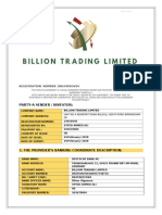 DOA Agreement Billion Trading Limited EUROPA USA CANADA Uk ??