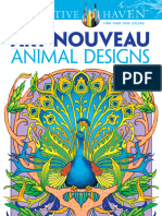 Dover Creative Haven Art Nouveau Animal Designs Coloring Book by Noble, Marty