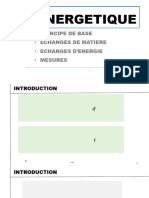 BIOENERGETIQUE Principe de Base Echanges Mesures Cours L1 UFRSMB