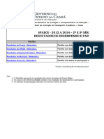 Resultados Da 2 e 3 Séries Do Ensino Médio em Matemática Ceará Credes Regionais de Fortaleza Municípios e Escolas.0A