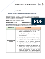 Planificacion de Feria Gastronomica y Concurso de La Cancion Nacional 2024 Docentes